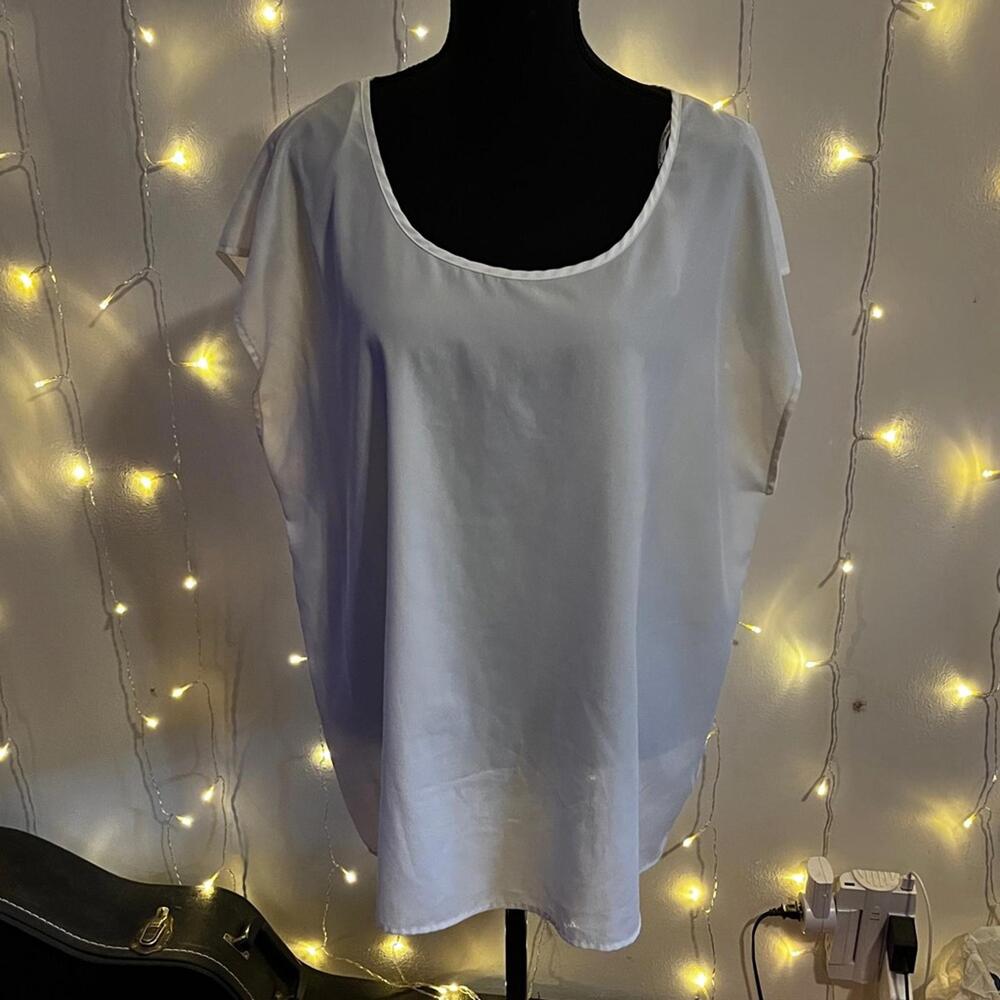 White Short Sleeve Blouse